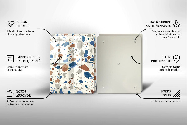 Skärbräda glas Dekorativt stengods