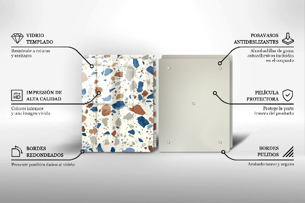 Skärbräda glas Dekorativt stengods