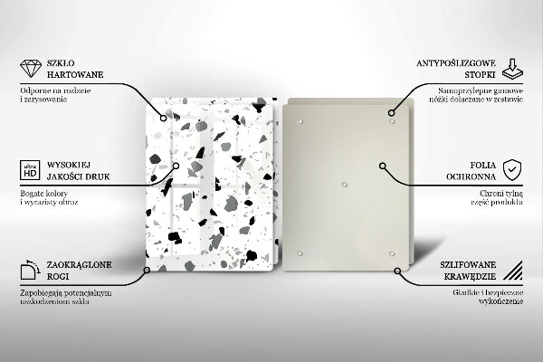 Skärbräda glas Dekorativ sten gres