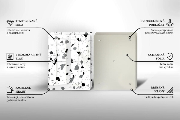 Skärbräda glas Dekorativ sten gres