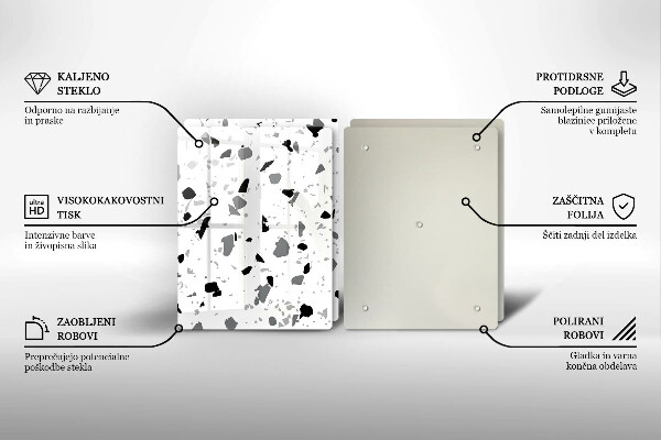 Skärbräda glas Dekorativ sten gres