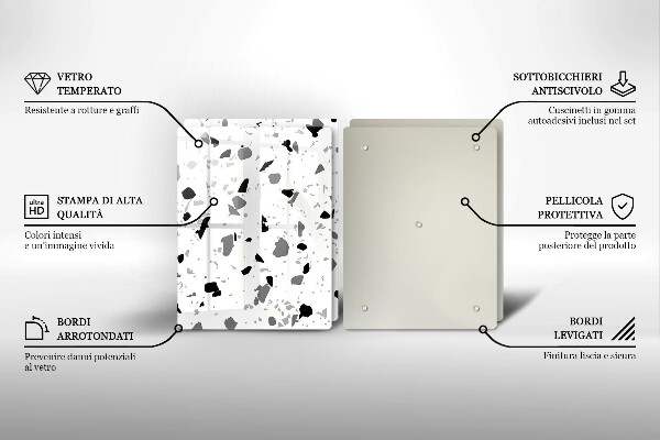 Skärbräda glas Dekorativ sten gres