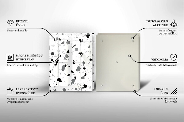 Skärbräda glas Dekorativ sten gres