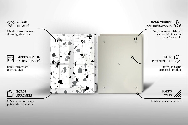 Skärbräda glas Dekorativ sten gres