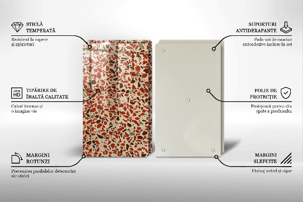 Skärbräda glas Litet stengods