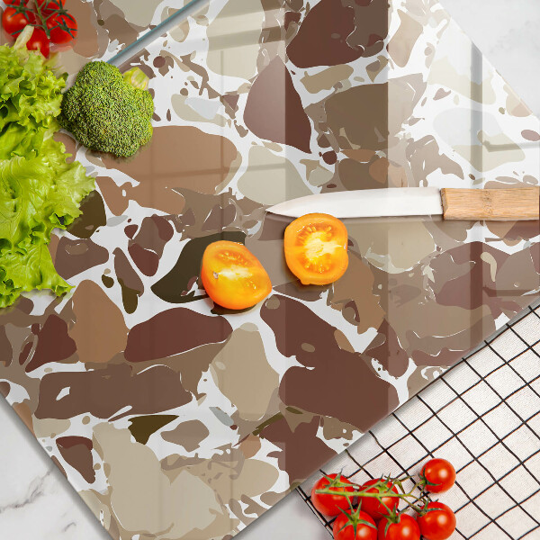 Skärbräda glas Sten dekorativa fläckar