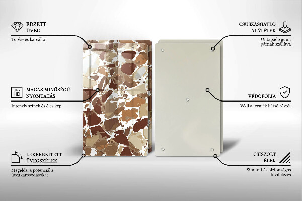 Skärbräda glas Sten dekorativa fläckar