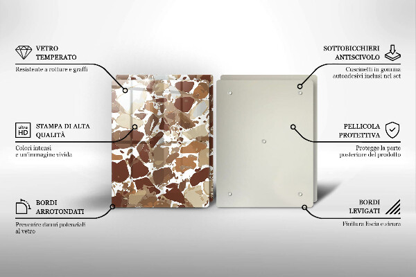 Skärbräda glas Sten dekorativa fläckar