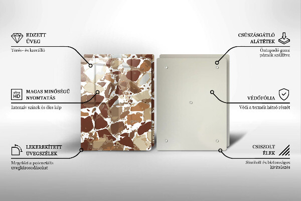 Skärbräda glas Sten dekorativa fläckar