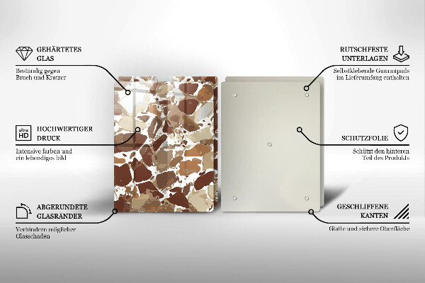 Skärbräda glas Sten dekorativa fläckar