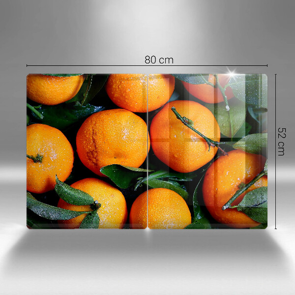 Skärbräda glas Frukt apelsiner