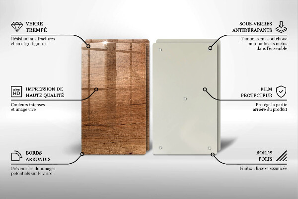 Skärbräda glas Trästruktur