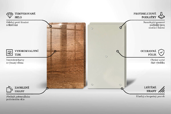 Skärbräda glas Trästruktur