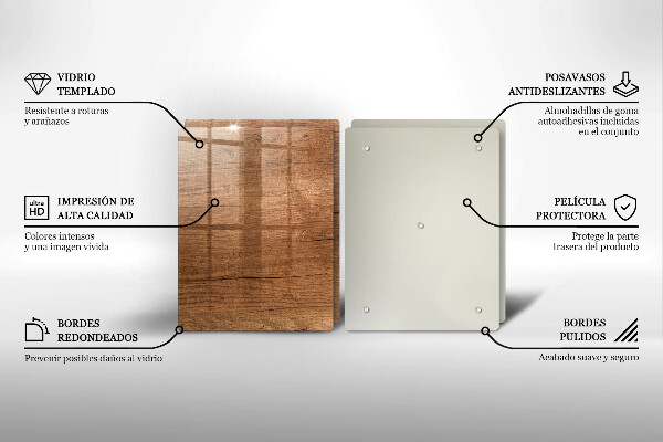 Skärbräda glas Trästruktur