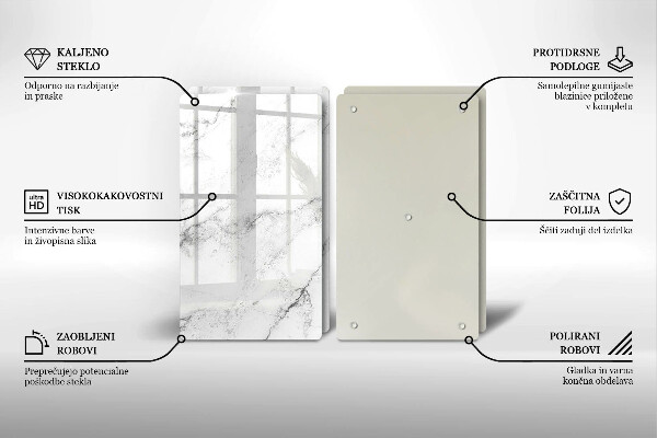 Skärbräda glas Elegant marmorstruktur