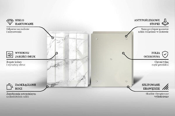 Skärbräda glas Elegant marmorstruktur