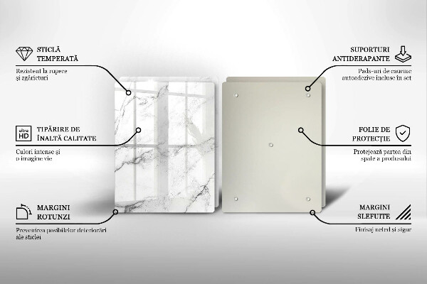 Skärbräda glas Elegant marmorstruktur
