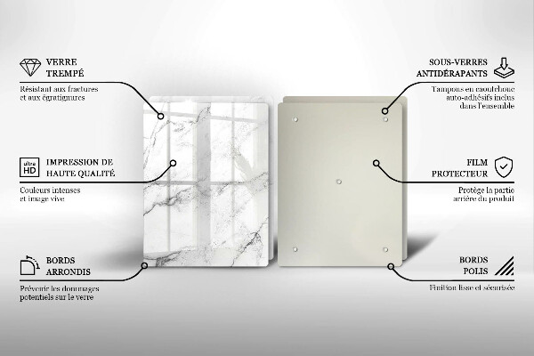Skärbräda glas Elegant marmorstruktur