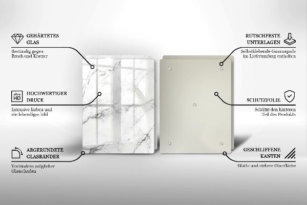 Skärbräda glas Elegant marmorstruktur