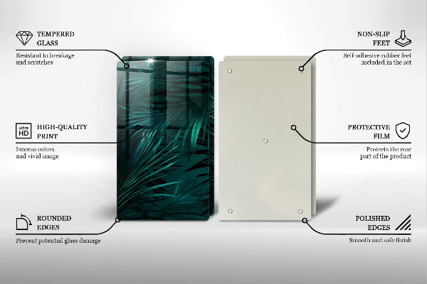 Skärbräda glas Vilda djungellöv