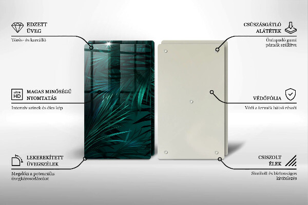 Skärbräda glas Vilda djungellöv