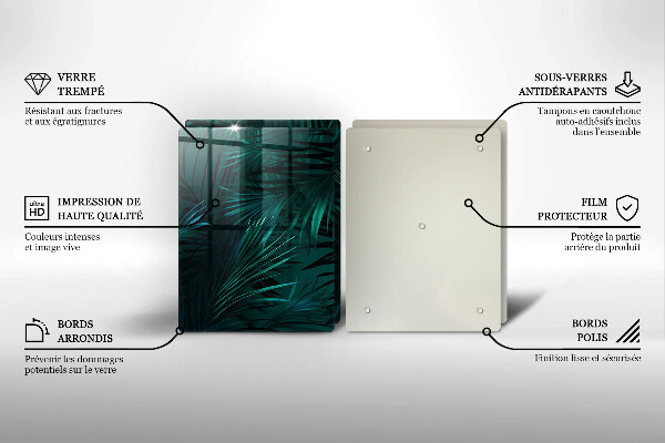 Skärbräda glas Vilda djungellöv