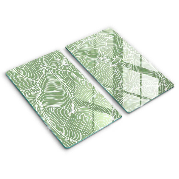 Skärbräda glas Linjära blad