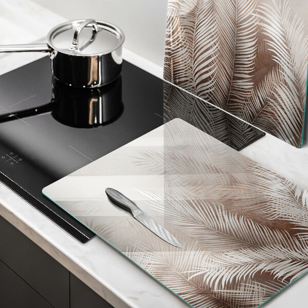 Skärbräda glas Boho lämnar växter