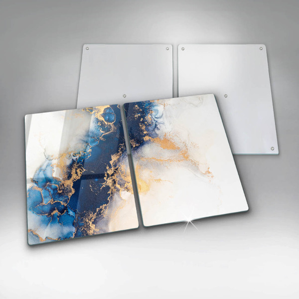 Skärbräda glas Abstraktion med blått