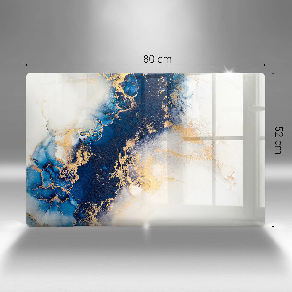 Skärbräda glas Abstraktion med blått