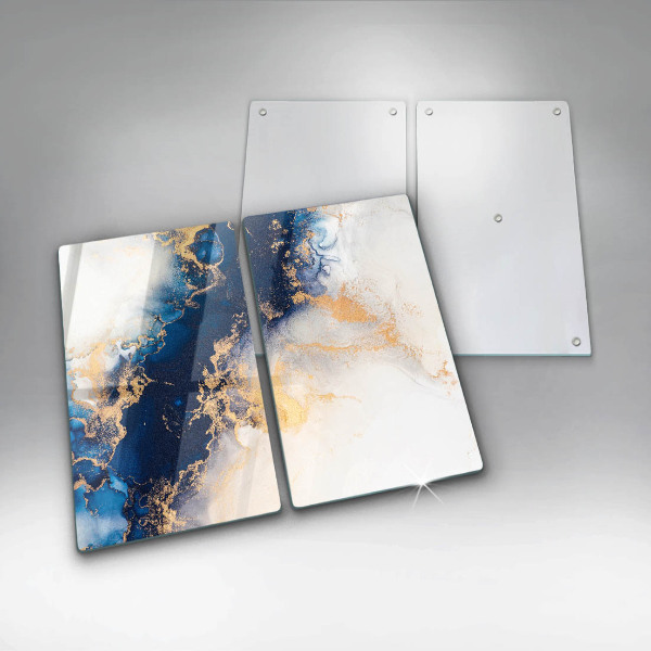 Skärbräda glas Abstraktion med blått