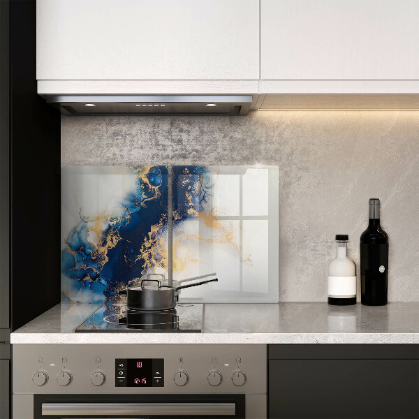 Skärbräda glas Abstraktion med blått