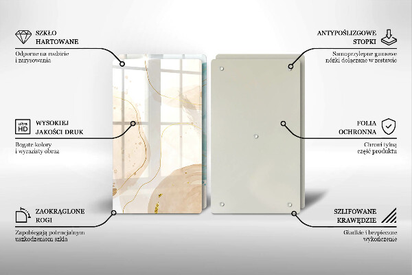 Skärbräda glas Ljusa boho-former