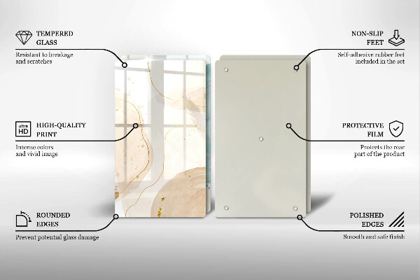 Skärbräda glas Ljusa boho-former