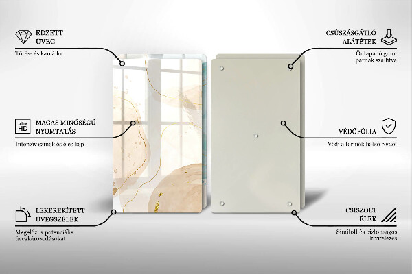 Skärbräda glas Ljusa boho-former