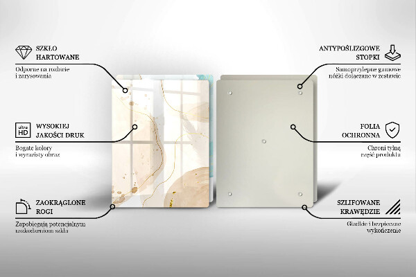 Skärbräda glas Ljusa boho-former