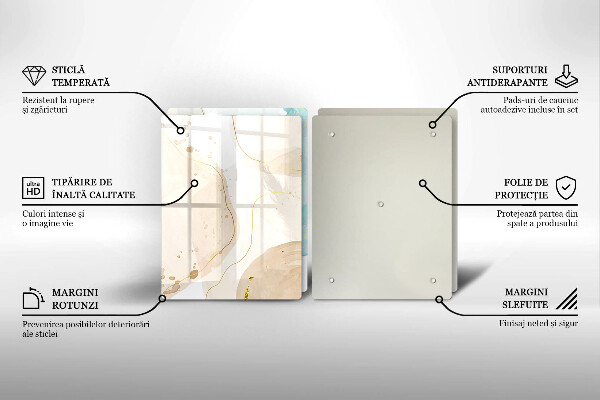 Skärbräda glas Ljusa boho-former