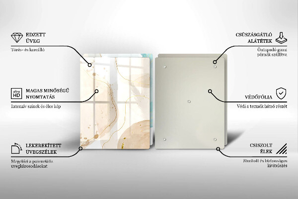 Skärbräda glas Ljusa boho-former