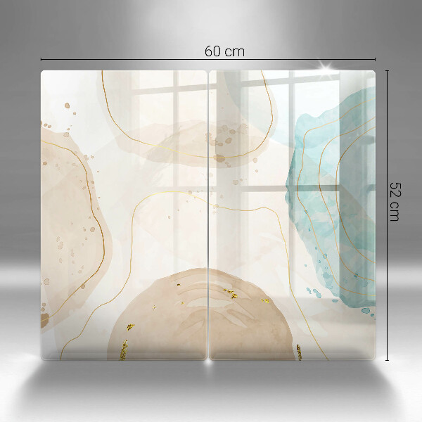 Skärbräda glas Ljusa boho-former