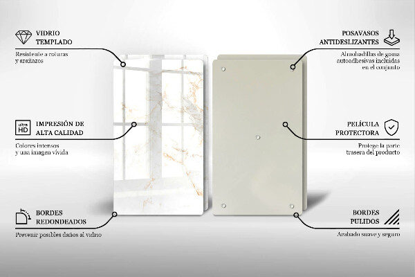 Skärbräda glas Elegant marmorsten