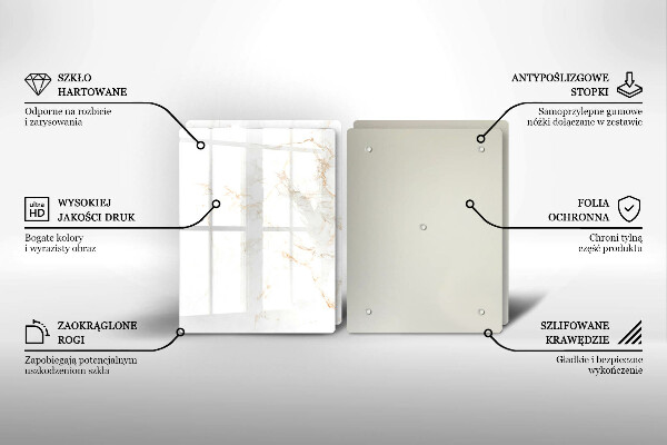 Skärbräda glas Elegant marmorsten