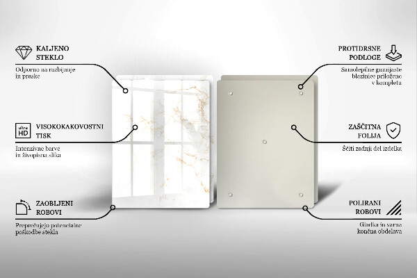 Skärbräda glas Elegant marmorsten
