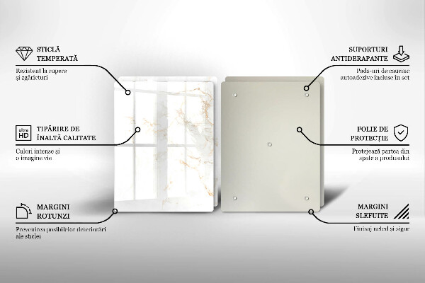 Skärbräda glas Elegant marmorsten