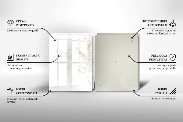 Skärbräda glas Elegant marmorsten