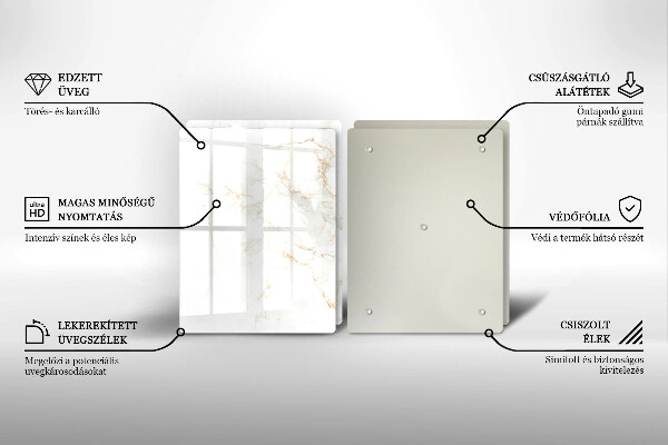 Skärbräda glas Elegant marmorsten
