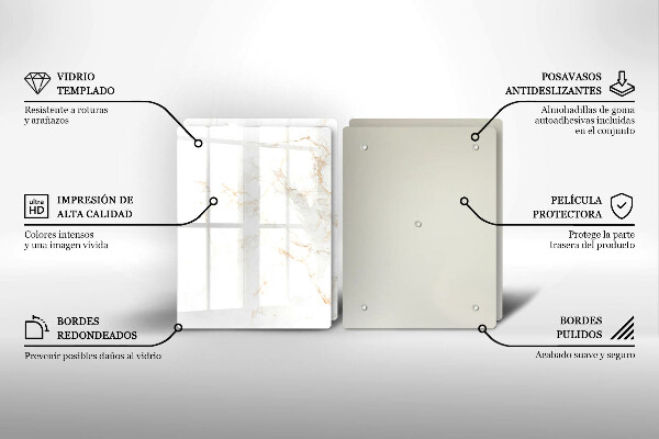 Skärbräda glas Elegant marmorsten