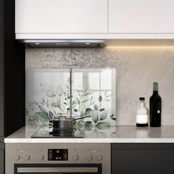 Skärbräda glas Akvarellväxter