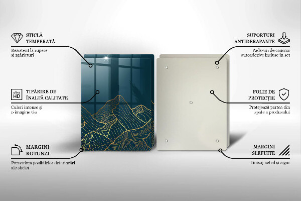Skärbräda glas Abstrakta berg
