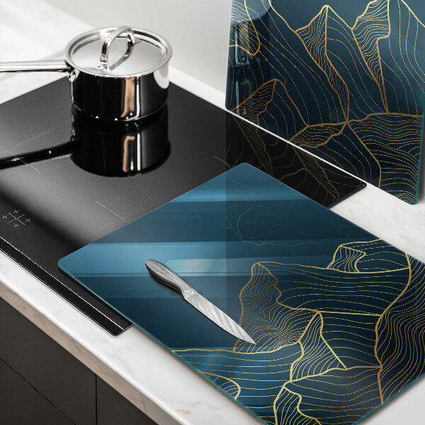 Skärbräda glas Abstrakta berg