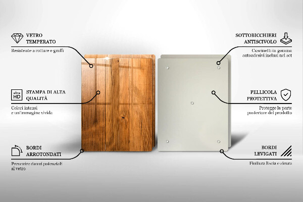 Skärbräda glas Träskivor
